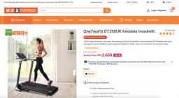 Onetwofit Digital Treadmill like New image 1
