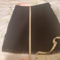 Prada black skirt with lace trim image 4